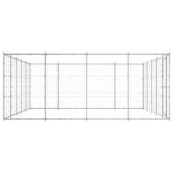 Outdoor-Hundezwinger Verzinkter Stahl 24,2 m²