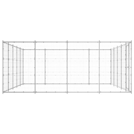 Outdoor-Hundezwinger Verzinkter Stahl 24,2 m²
