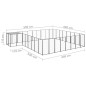 Hundezwinger Schwarz 20,57 m² Stahl Hundezwinger Schwarz 20,57 m² Stahl