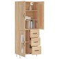 Highboard Sonoma-Eiche 69,5x34x180 cm Holzwerkstoff Highboard Sonoma-Eiche 69,5x34x180 cm Holzwerkstoff
