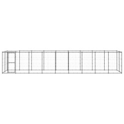 Outdoor-Hundezwinger mit Überdachung Stahl 21,78 m²