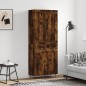 Highboard Räuchereiche 69,5x34x180 cm Holzwerkstoff Highboard Räuchereiche 69,5x34x180 cm Holzwerkstoff