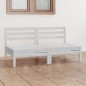 2-Sitzer-Gartensofa Weiß Kiefer Massivholz 2-Sitzer-Gartensofa Weiß Kiefer Massivholz