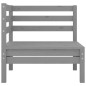 2-Sitzer-Gartensofa Grau Kiefer Massivholz 2-Sitzer-Gartensofa Grau Kiefer Massivholz