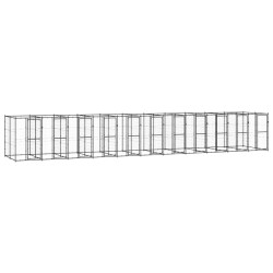 Outdoor-Hundezwinger Stahl 26,62 m²