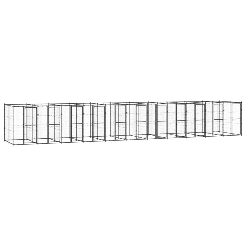 Outdoor-Hundezwinger Stahl 26,62 m² Outdoor-Hundezwinger Stahl 26,62 m²