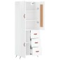 Highboard Hochglanz-Weiß 69,5x34x180 cm Holzwerkstoff Highboard Hochglanz-Weiß 69,5x34x180 cm Holzwerkstoff