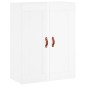 Highboard Hochglanz-Weiß 69,5x34x180 cm Holzwerkstoff Highboard Hochglanz-Weiß 69,5x34x180 cm Holzwerkstoff