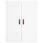 Highboard Hochglanz-Weiß 69,5x34x180 cm Holzwerkstoff Highboard Hochglanz-Weiß 69,5x34x180 cm Holzwerkstoff