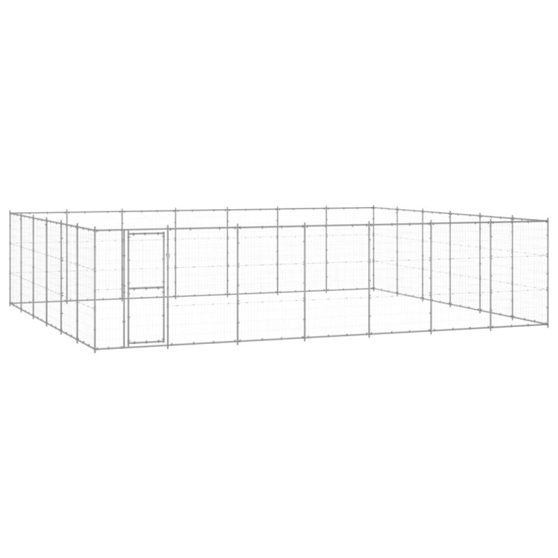 Outdoor-Hundezwinger Verzinkter Stahl 50,82 m² Outdoor-Hundezwinger Verzinkter Stahl 50,82 m²