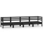 4-tlg. Garten-Lounge-Set Schwarz Massivholz Kiefer 4-tlg. Garten-Lounge-Set Schwarz Massivholz Kiefer