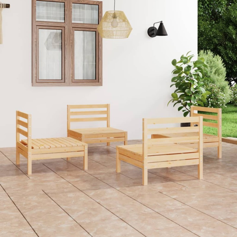 4-tlg. Garten-Lounge-Set Massivholz Kiefer 4-tlg. Garten-Lounge-Set Massivholz Kiefer