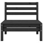 9-tlg. Garten-Lounge-Set Schwarz Massivholz Kiefer 9-tlg. Garten-Lounge-Set Schwarz Massivholz Kiefer