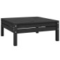 9-tlg. Garten-Lounge-Set Schwarz Massivholz Kiefer 9-tlg. Garten-Lounge-Set Schwarz Massivholz Kiefer