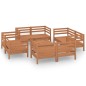 9-tlg. Garten-Lounge-Set Honigbraun Massivholz Kiefer 9-tlg. Garten-Lounge-Set Honigbraun Massivholz Kiefer