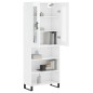 vidaXL Highboard Hochglanz-Weiß 69,5x34x180 cm Holzwerkstoff vidaXL Highboard Hochglanz-Weiß 69,5x34x180 cm Holzwerkstoff