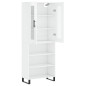 vidaXL Highboard Hochglanz-Weiß 69,5x34x180 cm Holzwerkstoff vidaXL Highboard Hochglanz-Weiß 69,5x34x180 cm Holzwerkstoff