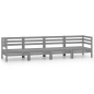 4-tlg. Garten-Lounge-Set Grau Kiefer Massivholz 4-tlg. Garten-Lounge-Set Grau Kiefer Massivholz