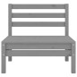 4-tlg. Garten-Lounge-Set Grau Kiefer Massivholz 4-tlg. Garten-Lounge-Set Grau Kiefer Massivholz