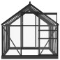 vidaXL Glas Gewächshaus Anthrazit 155x200,5x191 cm Aluminium vidaXL Glas Gewächshaus Anthrazit 155x200,5x191 cm Aluminium