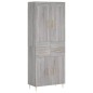 Highboard Grau Sonoma 69,5x34x180 cm Holzwerkstoff Highboard Grau Sonoma 69,5x34x180 cm Holzwerkstoff