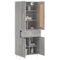 Highboard Grau Sonoma 69,5x34x180 cm Holzwerkstoff Highboard Grau Sonoma 69,5x34x180 cm Holzwerkstoff