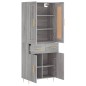 Highboard Grau Sonoma 69,5x34x180 cm Holzwerkstoff Highboard Grau Sonoma 69,5x34x180 cm Holzwerkstoff
