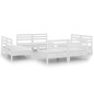 vidaXL 8-tlg. Garten-Lounge-Set Weiß Kiefer Massivholz vidaXL 8-tlg. Garten-Lounge-Set Weiß Kiefer Massivholz