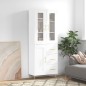 Highboard Hochglanz-Weiß 69,5x34x180 cm Holzwerkstoff Highboard Hochglanz-Weiß 69,5x34x180 cm Holzwerkstoff