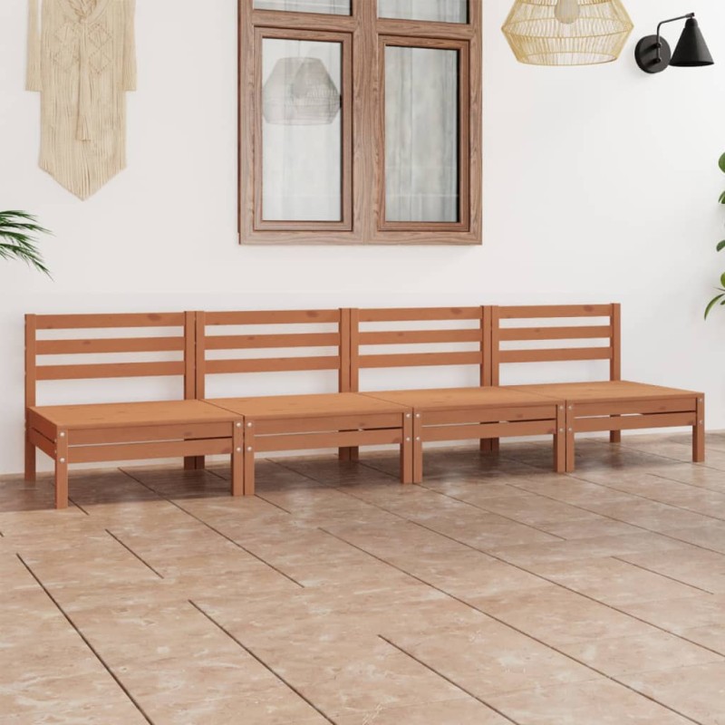 vidaXL 4-tlg. Garten-Lounge-Set Honigbraun Massivholz Kiefer vidaXL 4-tlg. Garten-Lounge-Set Honigbraun Massivholz Kiefer