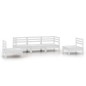 5-tlg. Garten-Lounge-Set Weiß Kiefer Massivholz 5-tlg. Garten-Lounge-Set Weiß Kiefer Massivholz