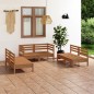 6-tlg. Garten-Lounge-Set Honigbraun Massivholz Kiefer 6-tlg. Garten-Lounge-Set Honigbraun Massivholz Kiefer