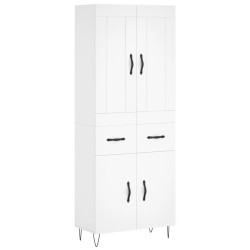 Highboard Weiß 69,5x34x180 cm Holzwerkstoff