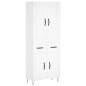 Highboard Weiß 69,5x34x180 cm Holzwerkstoff Highboard Weiß 69,5x34x180 cm Holzwerkstoff