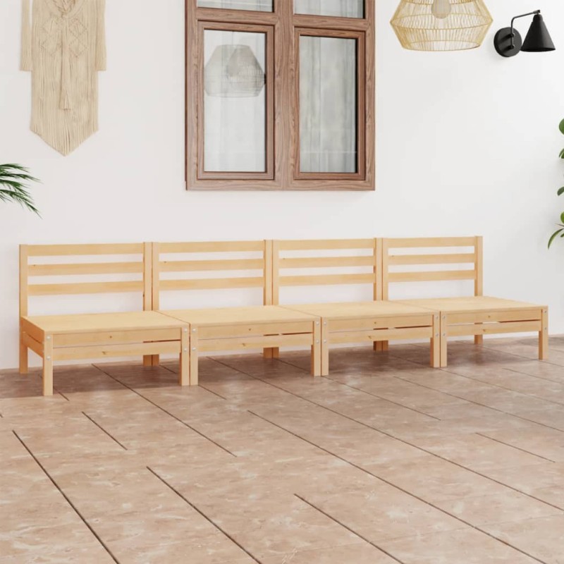 4-tlg. Garten-Lounge-Set Kiefer Massivholz 4-tlg. Garten-Lounge-Set Kiefer Massivholz