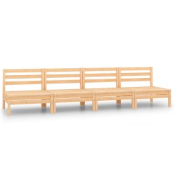 4-tlg. Garten-Lounge-Set Kiefer Massivholz