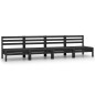 4-tlg. Garten-Lounge-Set Schwarz Massivholz Kiefer 4-tlg. Garten-Lounge-Set Schwarz Massivholz Kiefer