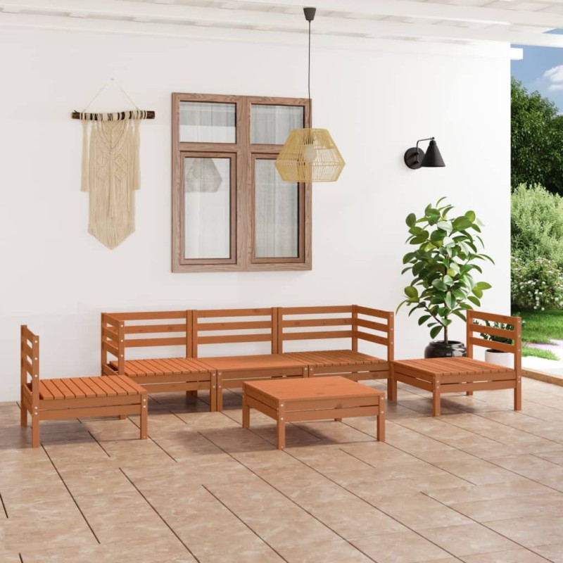vidaXL 6-tlg. Garten-Lounge-Set Honigbraun Massivholz Kiefer vidaXL 6-tlg. Garten-Lounge-Set Honigbraun Massivholz Kiefer