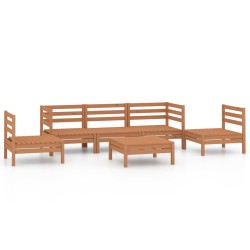 vidaXL 6-tlg. Garten-Lounge-Set Honigbraun Massivholz Kiefer