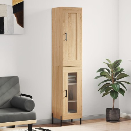 Highboard Sonoma-Eiche 34,5x34x180 cm Holzwerkstoff