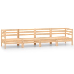 vidaXL 4-tlg. Garten-Lounge-Set Kiefer Massivholz 
