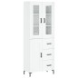 Highboard Hochglanz-Weiß 69,5x34x180 cm Holzwerkstoff Highboard Hochglanz-Weiß 69,5x34x180 cm Holzwerkstoff