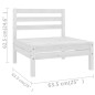vidaXL 5-tlg. Garten-Lounge-Set Weiß Kiefer Massivholz vidaXL 5-tlg. Garten-Lounge-Set Weiß Kiefer Massivholz