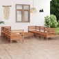 9-tlg. Garten-Lounge-Set Honigbraun Massivholz Kiefer 9-tlg. Garten-Lounge-Set Honigbraun Massivholz Kiefer