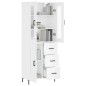 Highboard Hochglanz-Weiß 69,5x34x180 cm Holzwerkstoff Highboard Hochglanz-Weiß 69,5x34x180 cm Holzwerkstoff