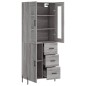 Highboard Grau Sonoma 69,5x34x180 cm Holzwerkstoff Highboard Grau Sonoma 69,5x34x180 cm Holzwerkstoff