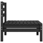 3-tlg. Garten-Lounge-Set Schwarz Massivholz Kiefer 3-tlg. Garten-Lounge-Set Schwarz Massivholz Kiefer