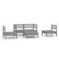 5-tlg. Garten-Lounge-Set Grau Kiefer Massivholz 5-tlg. Garten-Lounge-Set Grau Kiefer Massivholz