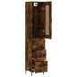 Highboard Räuchereiche 34,5x34x180 cm Holzwerkstoff Highboard Räuchereiche 34,5x34x180 cm Holzwerkstoff