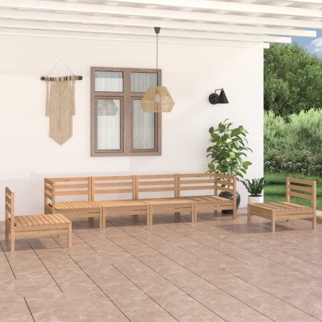 vidaXL 6-tlg. Garten-Lounge-Set Kiefer Massivholz